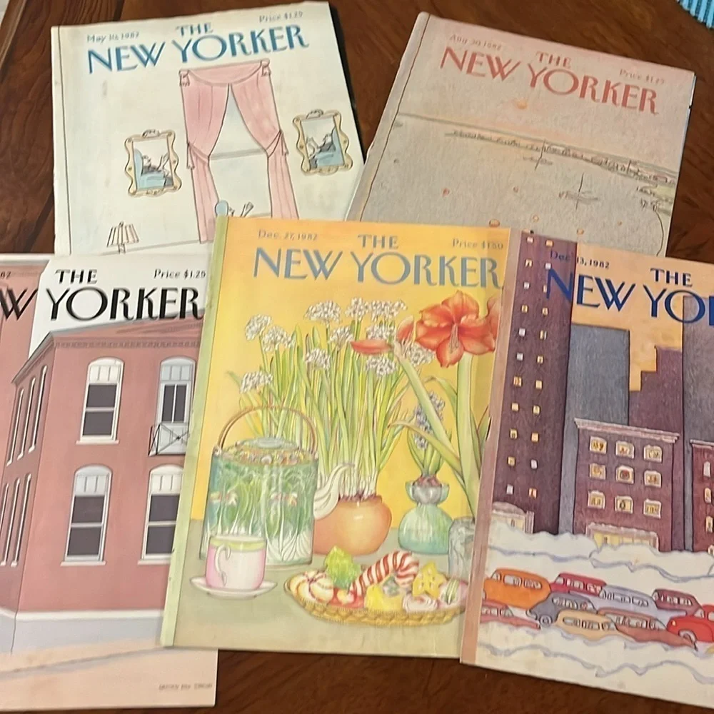 Vintage New Yorker Magazine Covers Only 1982 Set of 20 Artwork Frameable Gifts